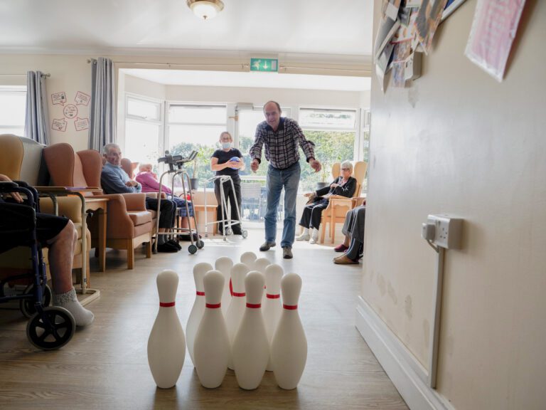 Bowling Fun for Residents at Roselands Residential Care Home