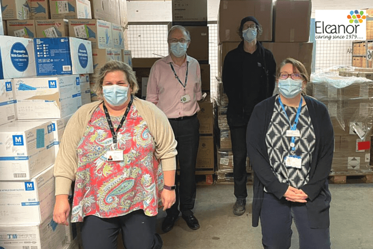 Eleanor Hospital Logistics Team at warehouse