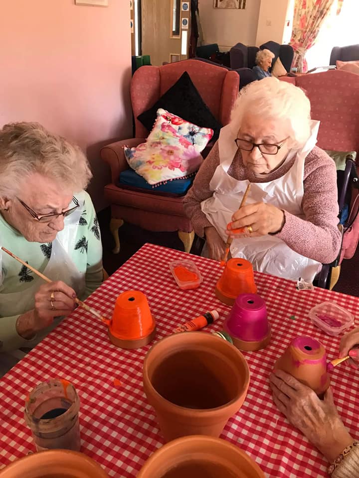 Pine Lodge Residential Care Home Residents Engaging in Brain-Stimulating Activities
